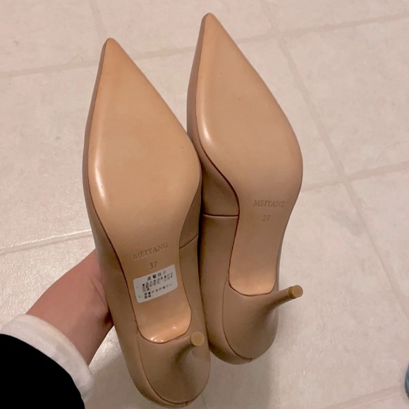 Meiyang Nude 9cm heels, lamb leather - Picture 3 of 6